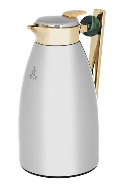 ALSAIF Plastic Thermos Set (Alaa) 1 Liter 0.75 Liters 2 Pieces Silver
