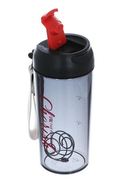 ALSAIF So Plastic Sports Water Bottle With Hand Strap 400 Ml Black