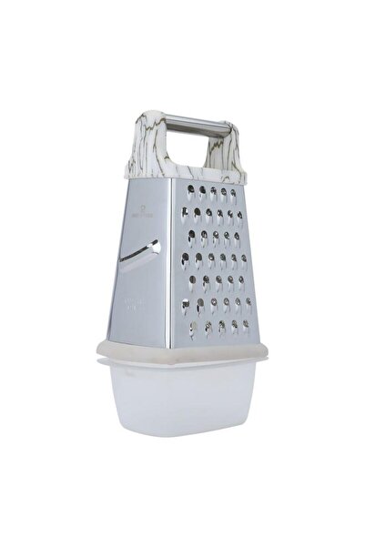 ALSAIF Steel Grater 4 Sides Plastic Handle Silver