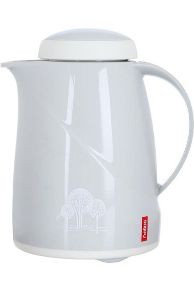 ALSAIF Plastic Thermos 0.3 Liters German Tree Pattern Light Gray