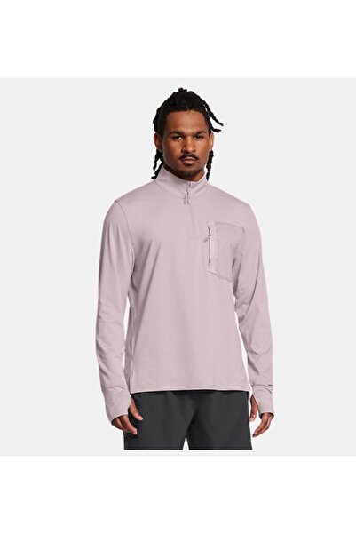 Under Armour Erkek UA Trail Run Çeyrek Fermuarlı Uzun Kollu Tişört 1383244-015
