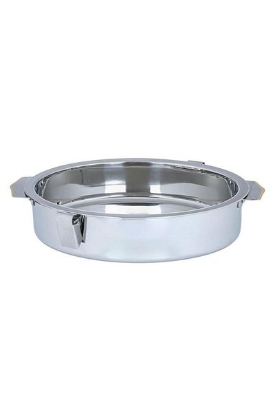 ALSAIF Steel Food Container 2.5 Liter 30 Cm Oval Gilded Silver