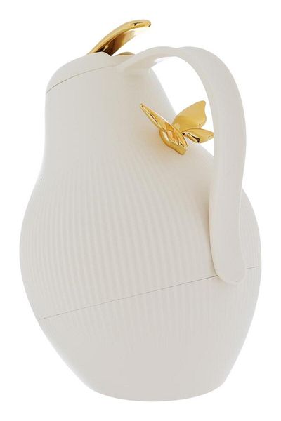ALSAIF Dora Plastic Thermos From 1 Liter Gold Silver Butterfly