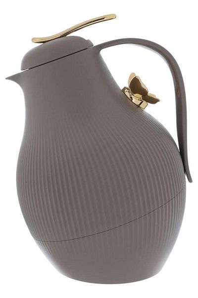 ALSAIF Dora Plastic Thermos Golden Butterfly 1 Liter Cappuccino
