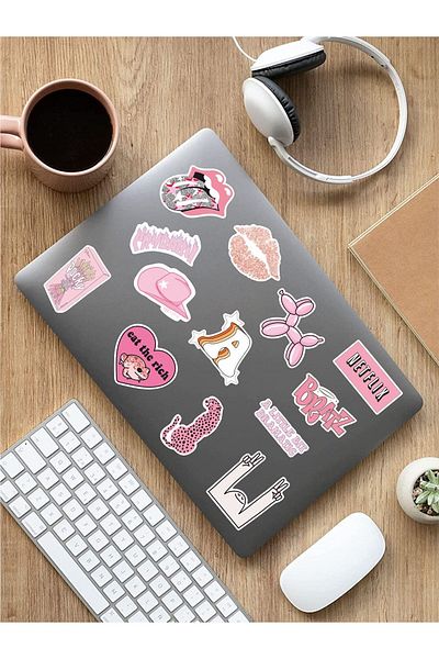 AR Sticker مجموعة كاملة من ملصقات الكمبيوتر المحمول والكمبيوتر المحمول ذات طابع Good Vibes - 9SET