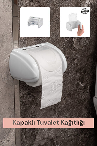 MUF HOME Θήκη χαρτιού υγείας με καπάκι Διαφανής αυτοκόλλητη συσκευή θήκης χαρ...