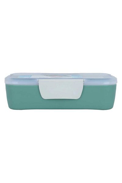 ALSAIF Plastic Lunch Box 1 Liter / 33.8 Inch Rectangle Green