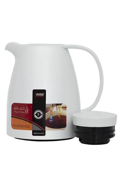 ALSAIF Plastic Thermos For Tea And Coffee 0.35 Liter Squeeze White