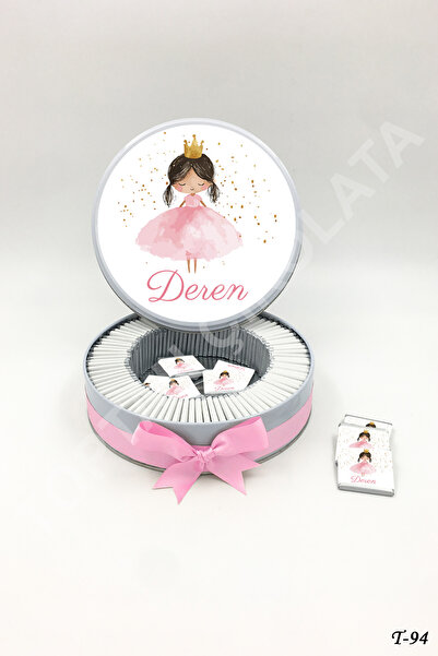 KAKAO AĞACI 100 Adet Taçlı Elbiseli Kız Bebek Çikolatası