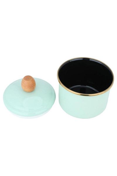 ALSAIF Small Steel Box Gold With A Light Green Lid