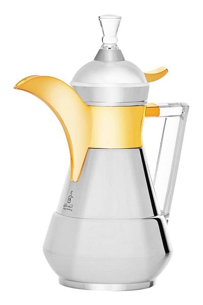 ALSAIF Sulaiman Dallah Steel 0.6 Liters Golden Silver