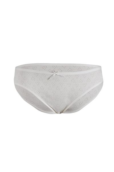 YILDIZ Σλιπ μπικίνι 6 τεμαχίων Star Heart Ribbed Slip Ecru 3577