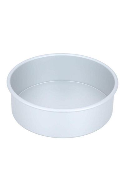 ALSAIF Bake Chef Aluminum Cake Mold 10 X 3 Inch Round With Removable Base Silver