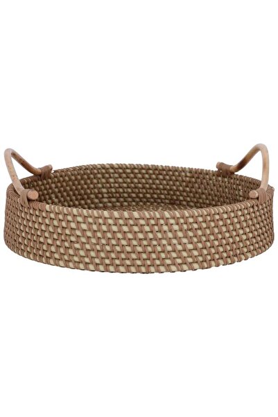 ALSAIF Wicker Tofir 40 X 40 X 7.5 Cm Round Brown