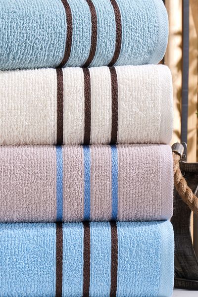 MARLA HOME Velvona Set of 4 Hand-Face Towels |   100% Cotton |   50X90 cm |   Light Colors