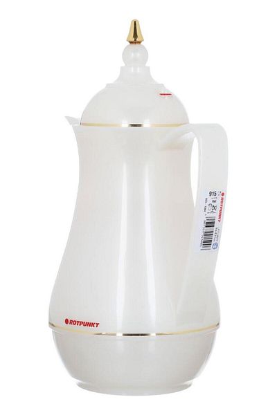 ALSAIF Rotpunkt Glass Thermos 0.5 Liter Plastic Body White