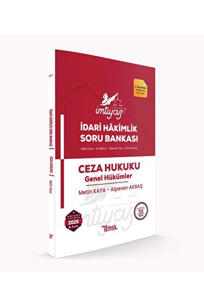 Temsil Kitap İmtiyaz Hâkimlik İdari Hakimlik Soru Bankası Ceza Hukuku Genel Hükümler