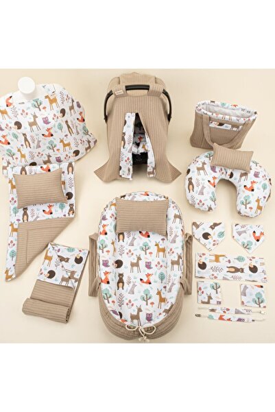 Yunikobaby طقم كامل 18 قطعة - وجهين - جديلة حجرية - غابة