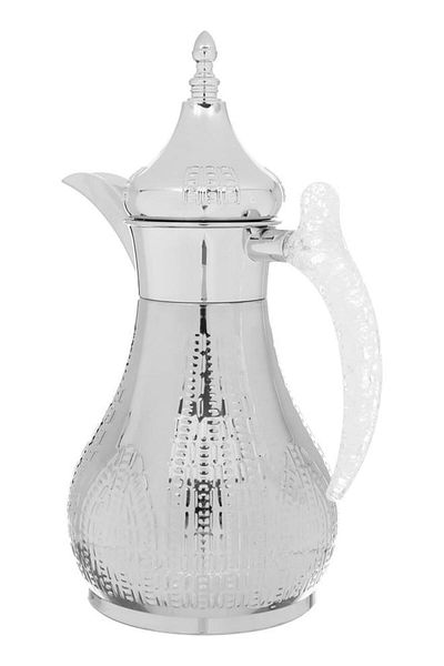 ALSAIF Stainless Steel Thermos Set (Haila) 1 Liter 2 Pieces Silver