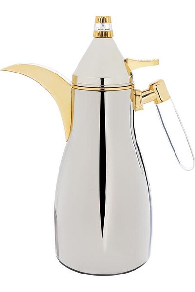ALSAIF Maimouna Steel Thermos Set 2 Pieces 1/1 Liter Silver