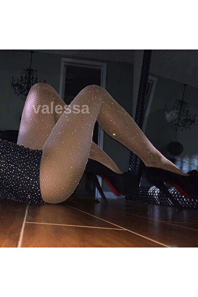 VALESSA Chiloți de damă, bej, cu model închis, cu cristale strălucitoare și piatră