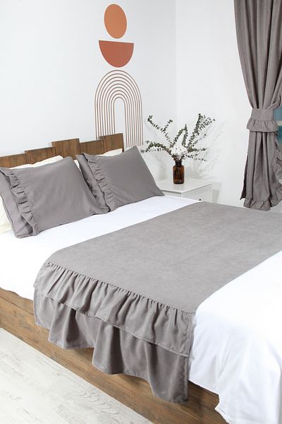 cotton maison Poly Bed Runner Set Frilly 80X280 cm