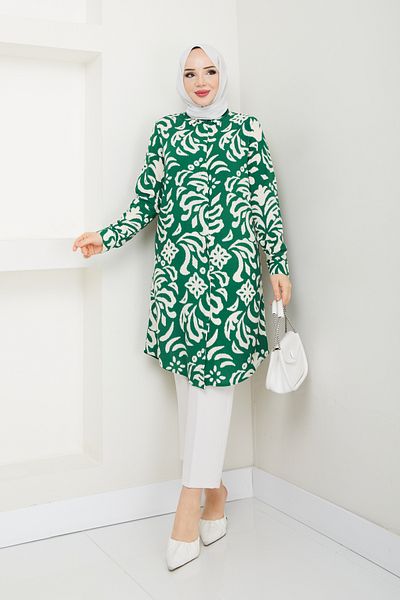 Maystore Viscose Patterned Tunic - Snowflake