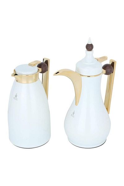 ALSAIF Alaa Thermos Set Steel 1/1 Liter 2 Pieces White