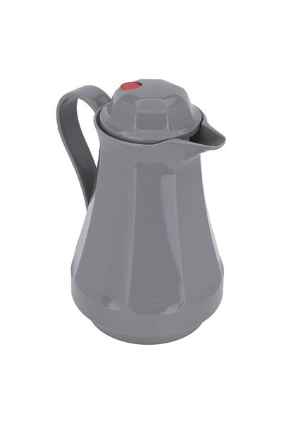 ALSAIF Glass Thermos 1 Liter Plastic Body Dark Grey