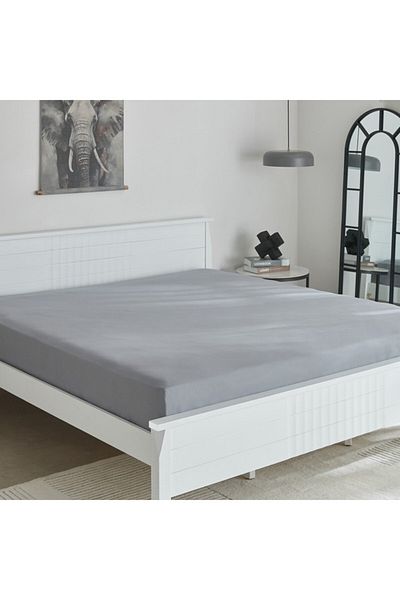 Home Box Derby Solid Microfiber King Fitted Sheet 180x200+25 cm