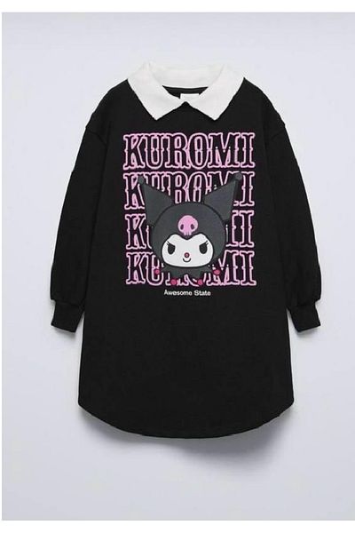 TİJK Kuromi Long Sleeve Girls' Dress