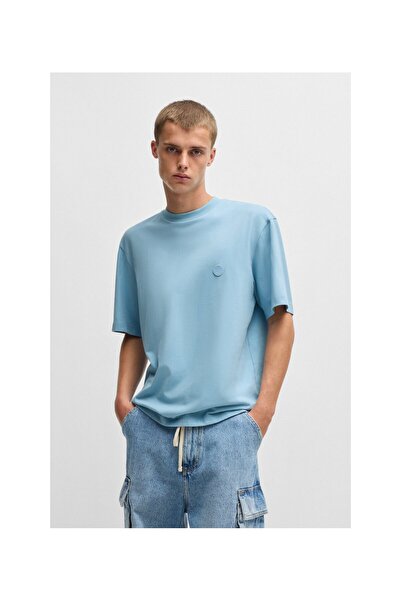 HUGO HAPPY HUGO logolu pamuklu penye tişört