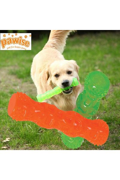 Pawise Squeaky Stick-Plastic Dog Tooth Bone 18cm