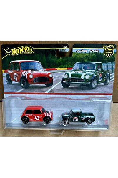 HOT WHEELS Mattel 2'li Premium Araba Seti Morris Mini & 67 Austin Mini Pickup...