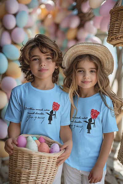 MYADA 23 aprilie Tricou pentru copii cu imprimeu special Loving Children