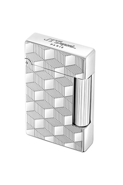 S.T. Dupont Initial Guilloche Gümüş Düz Işlemeli Puro Çakmağı 20840