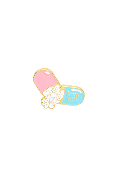 Prof Love Pill Yazılı Medikal Broş P0631