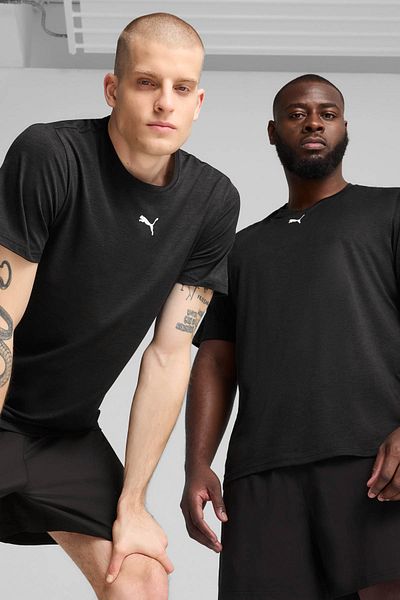 Puma M Tad Essentials Heather Black Men's Short Sleeve T-Shirt