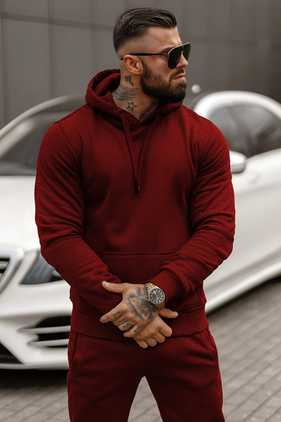 CMZ COLLECTİON Trening oversize cu glugă și buzunare cangur pentru bărbați