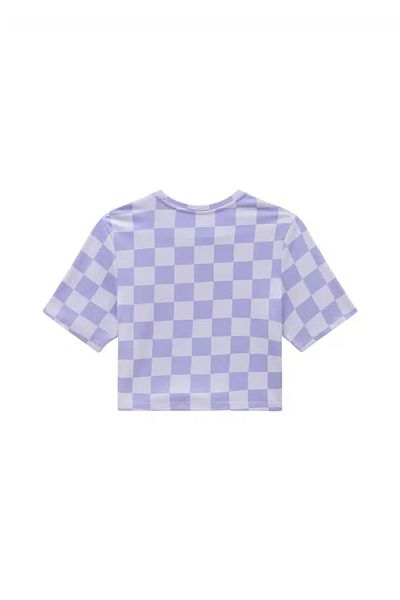 Vans Tričko Femeii violet carouri Vans Checker Crew Crop II Cosmic Sky