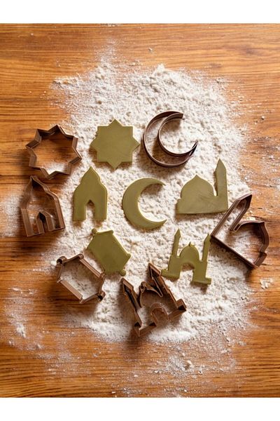 Home Ramadan Cookie Mold Set - 6 Pieces - Mosque Cookie Mold