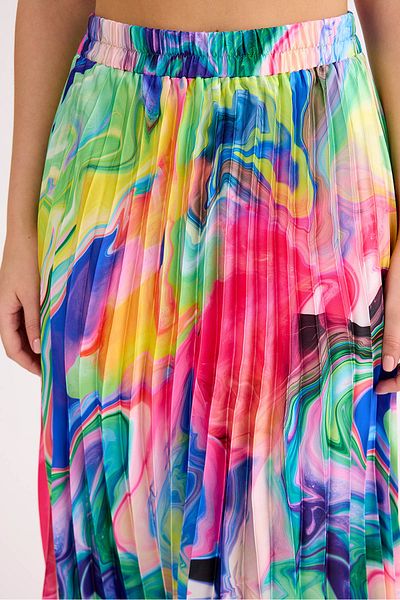 Vitrin Fusta plisată cu model Tie Dye