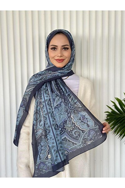 Pull Scarfs نمط أنجيلو فوال العرقي - أزرق داكن