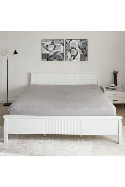 Home Box Hamilton Stripe Satin Cotton King Fitted Sheet