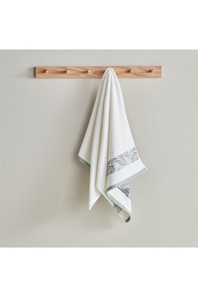 Home Box Opulence Flora Jacquard Border Turkish Cotton Hand Towel 50x90 cm