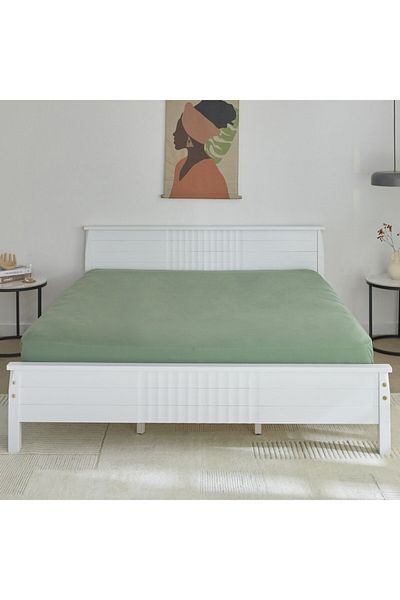 Home Box Derby Solid Microfiber King Fitted Sheet 180x200+25 cm