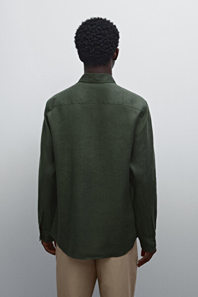 Massimo Dutti Hafif %100 keten gömlek