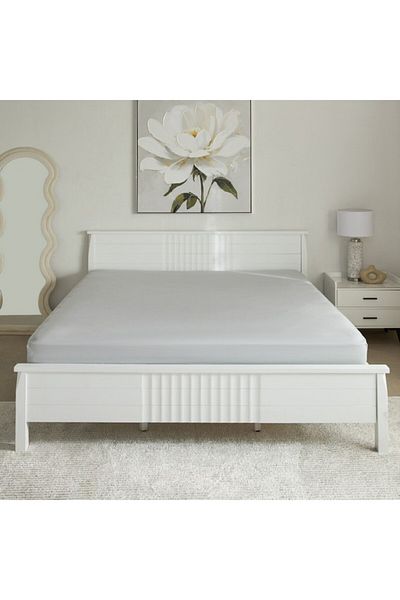 Home Box Essential Solid Cotton King Fitted Sheet