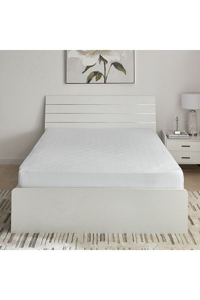 Home Box Hamilton Satin Striped Queen Fitted Sheet 150x200+36 cm
