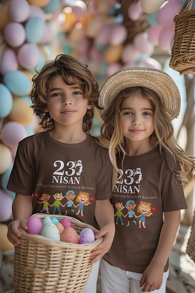MYADA 23 април, Детска тениска с щампа за Световния ден на суверенитета